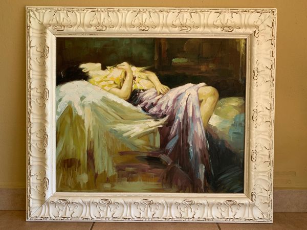 009 - Portrait Oil painting Large Signed