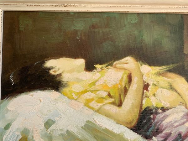 009 - Portrait Oil painting Large Signed